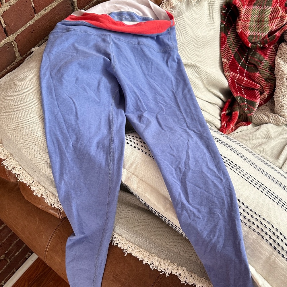 Beyond Yoga Kids Leggings in Blue and Red